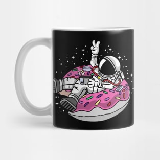 Astronaut on Ring Donut Mug